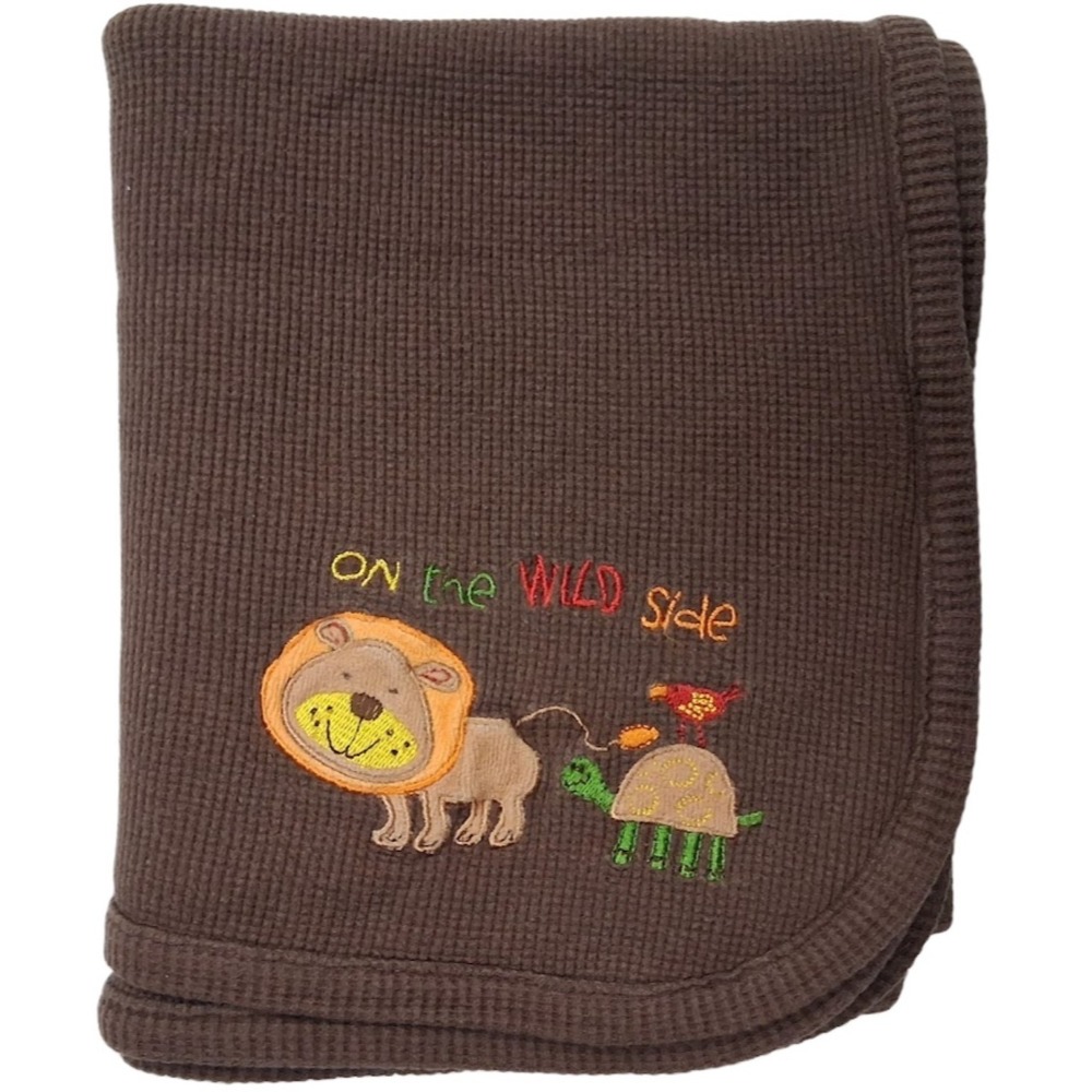 Koala Baby Lion Turtle On The Wild Side Brown Thermal Blanket Lovey 30x40